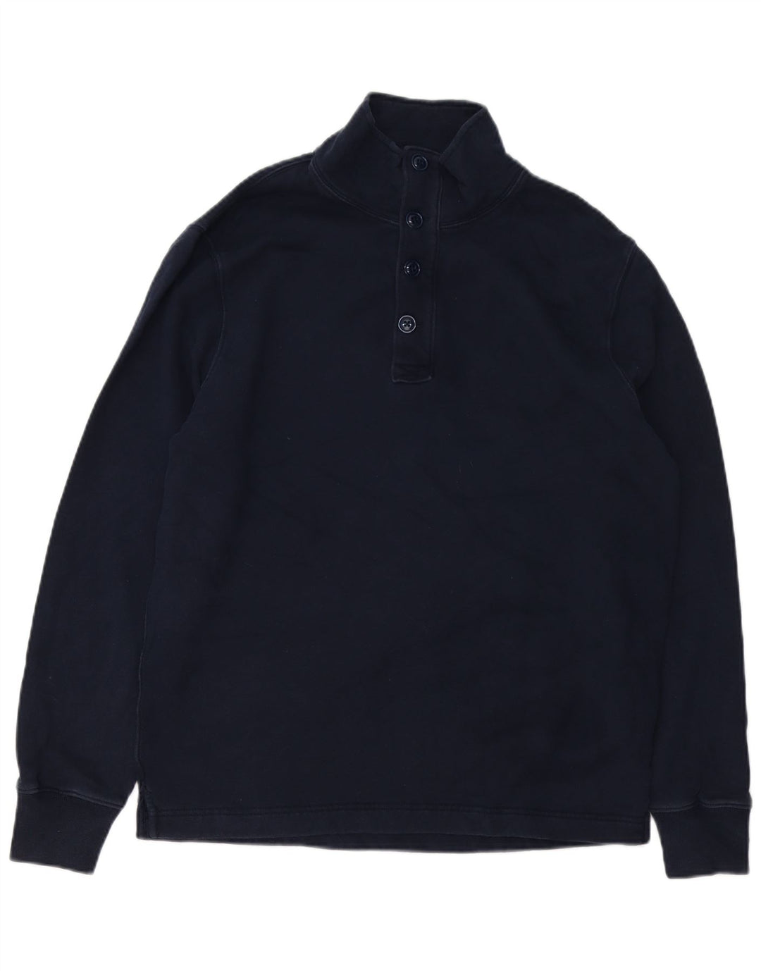 J. CREW Męski sweter zapinany na guziki, duży, granatowy, bawełniany