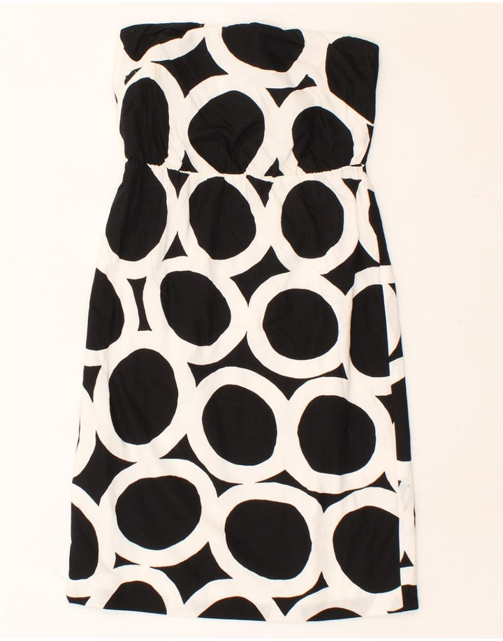 J. CREW Womens Strapless Dress US 4 Small Black Geometric Cotton Vintage J. Crew and Second-Hand J. Crew from Messina Hembry 