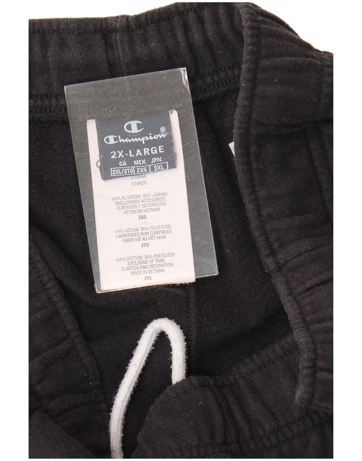 Damskie spodnie dresowe Champion 2XL, czarne, bawełniane