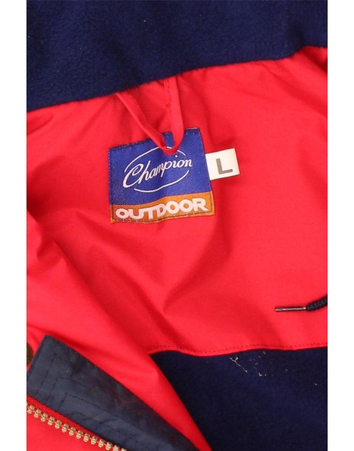 CHAMPION Mens Windbreaker Jacket UK 40 Large Red Nylon Vintage Champion and Second-Hand Champion from Messina Hembry 