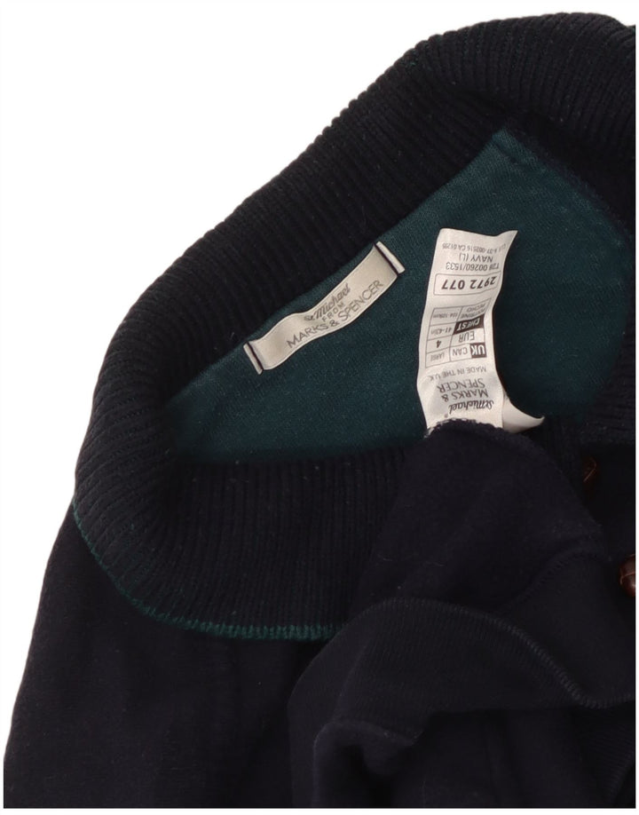 Marks & Spencer Męski sweter, duży, granatowy Argyle/Diament