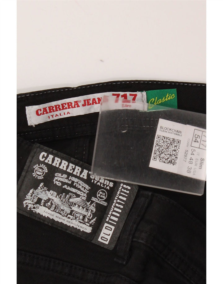Carrera Męskie 717 Slim Jeans W38 L32 Czarna bawełna