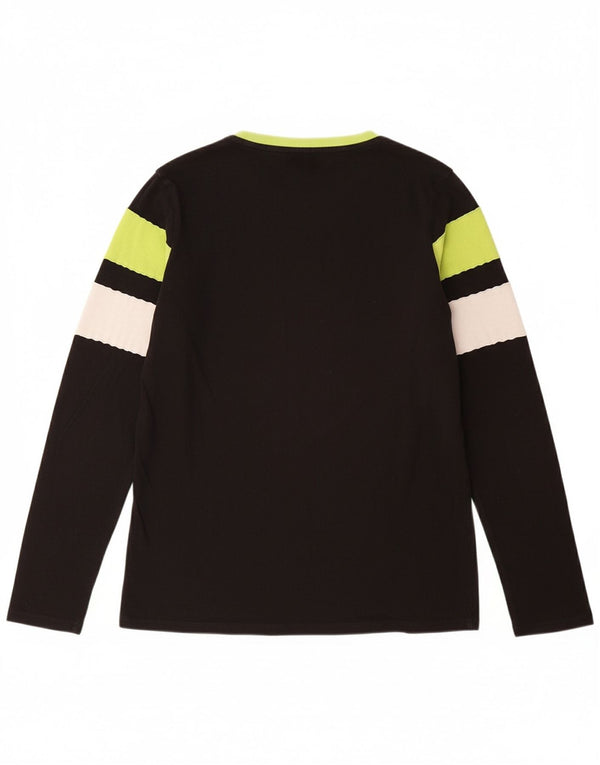 Chłopięcy top z grafiką GUESS z długim rękawem, 15-16 lat, bawełniany w czarne paski