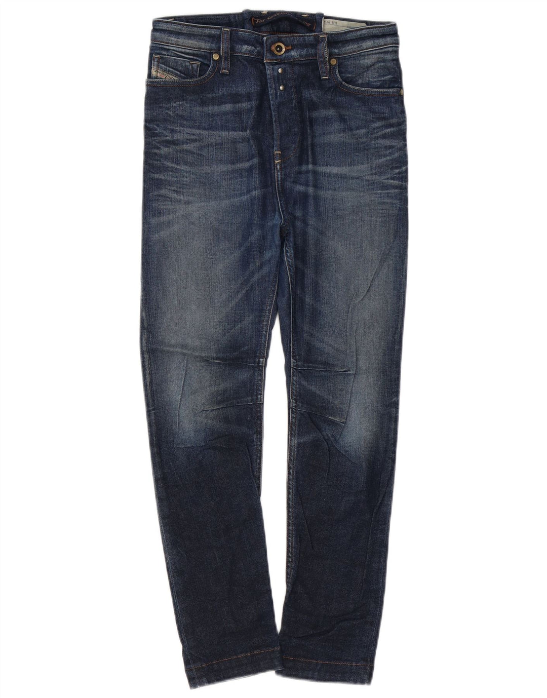 DIESEL Damskie proste dżinsy Easee z niskim stanem i luźnym krojem W24 L25 Niebieskie