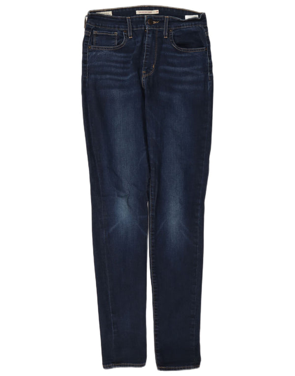 Damskie jeansy Levi's 721 z wysokim stanem W28 L32 Granatowa bawełna