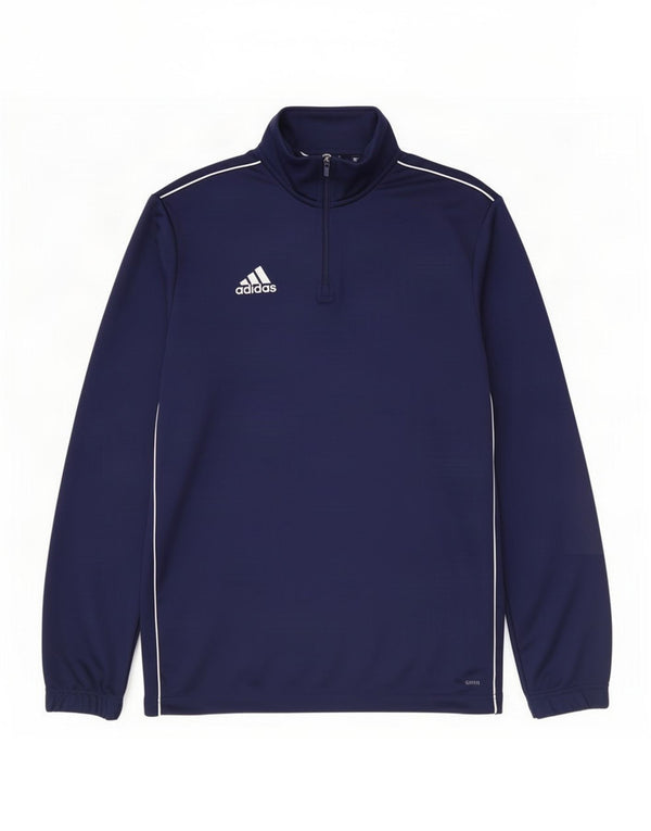 Adidas Męskie Climalite Zip Neck Pullover Dres Top Duży Granatowy