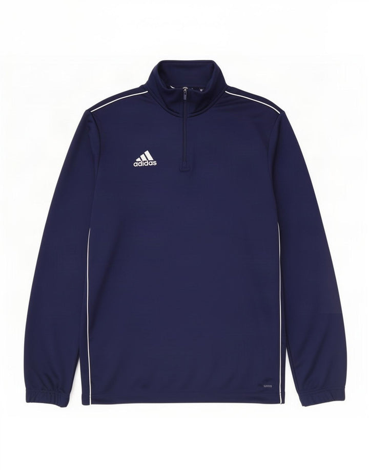 Adidas Męskie Climalite Zip Neck Pullover Dres Top Duży Granatowy