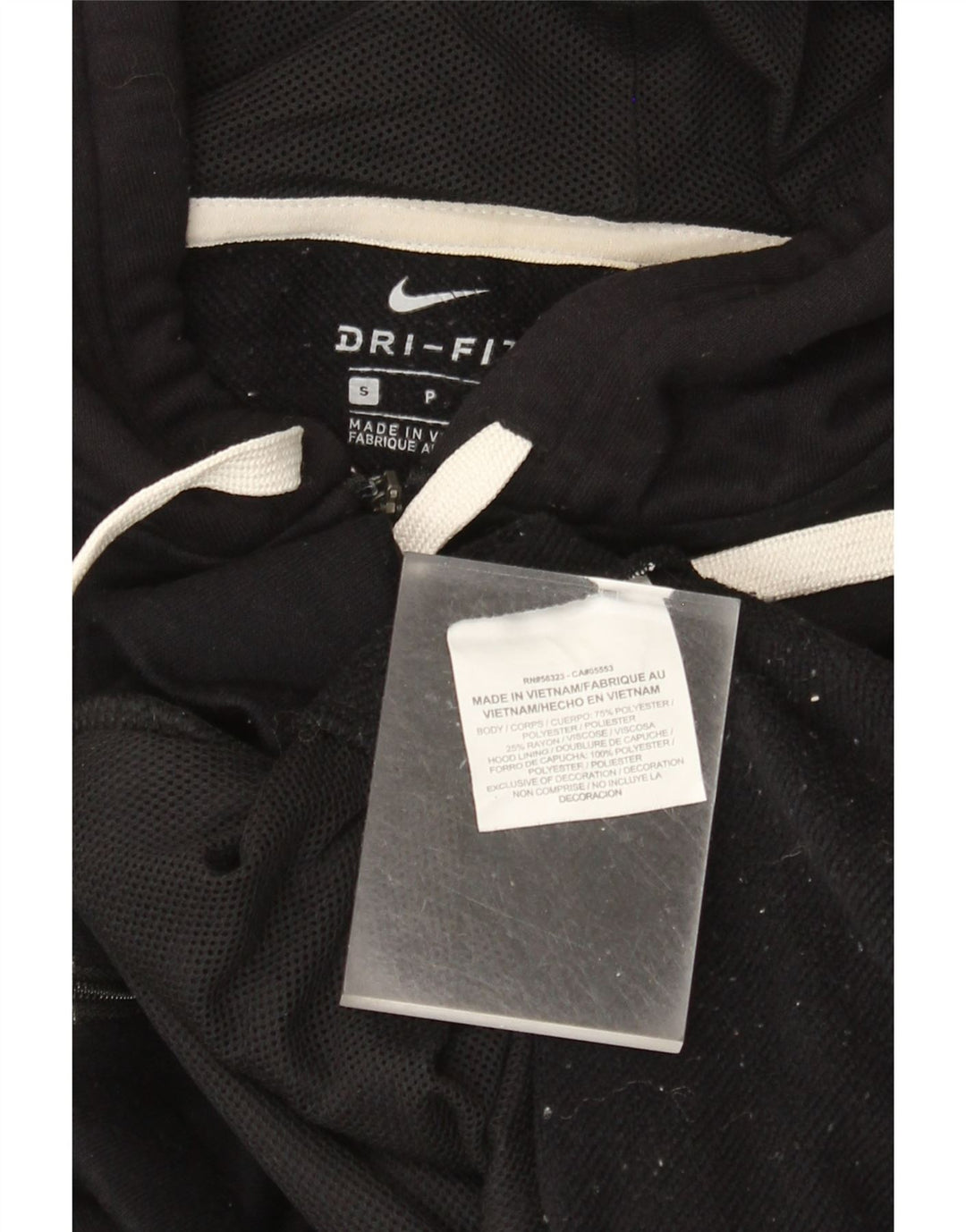 Damski sweter z kapturem NIKE Dri Fit, oversize, zapinany na zamek, UK 10, mały, czarny