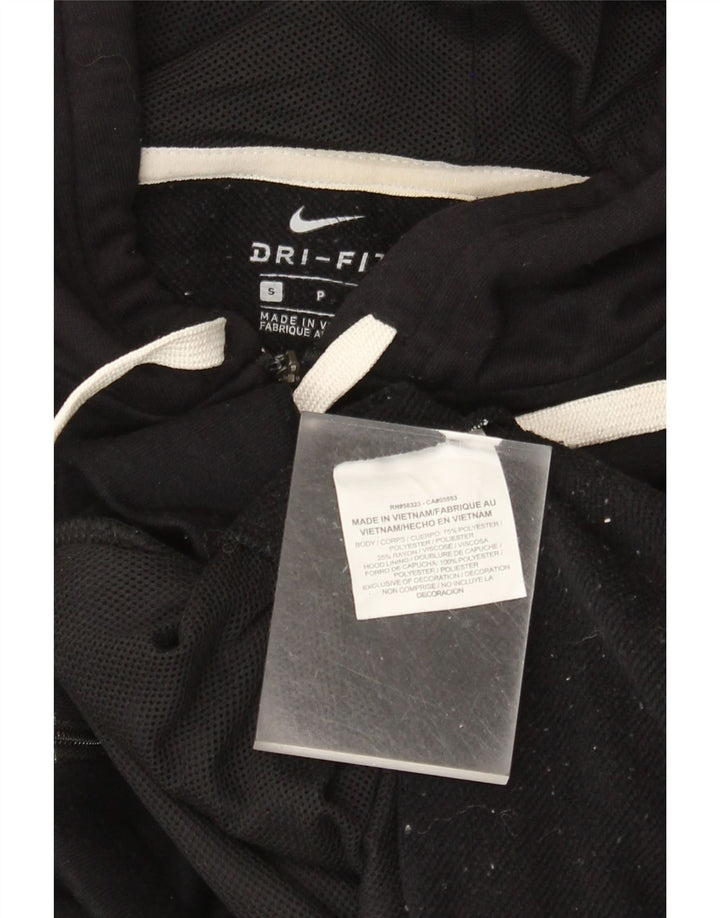 Damski sweter z kapturem NIKE Dri Fit, oversize, zapinany na zamek, UK 10, mały, czarny