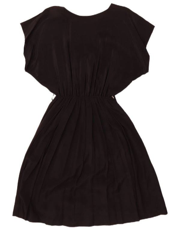 Vintage damska sukienka w kształcie skrzydła nietoperza, UK 18 XL, czarna