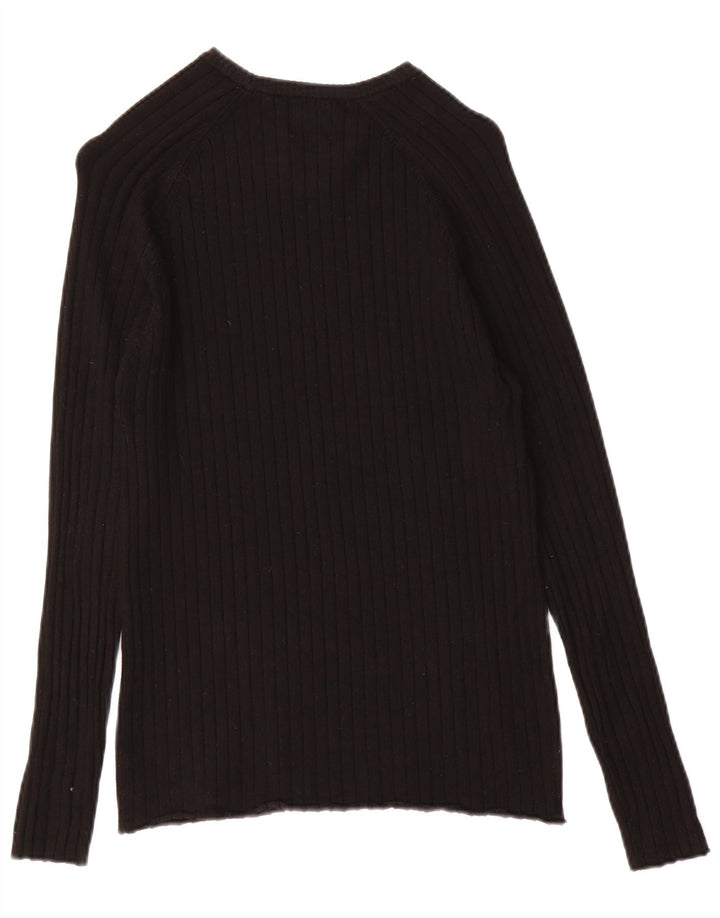 Męski sweter z dekoltem w łódkę Zara, mały, czarny, wiskozowy