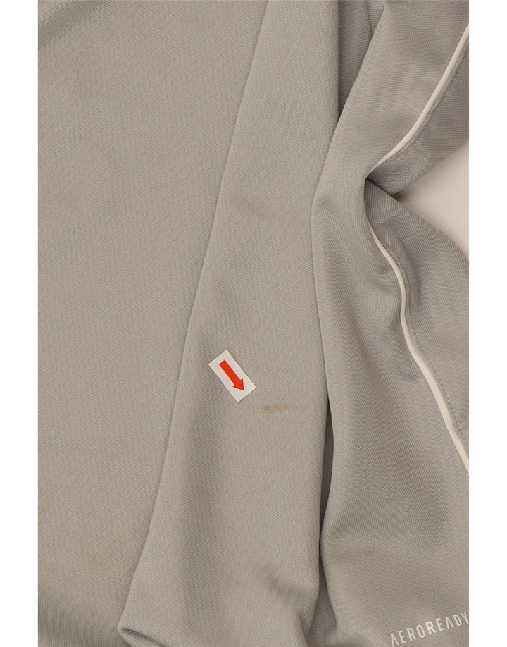 Męski dres ADIDAS Aeroready z zamkiem błyskawicznym pod szyją, XL, szary poliester