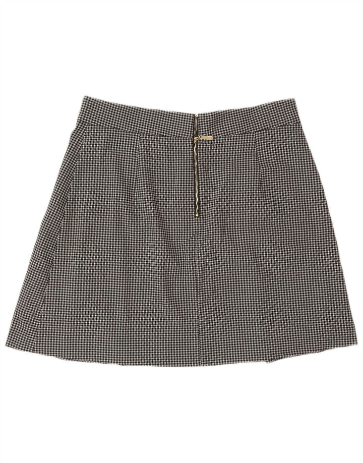 Marks & Spencer Damska spódnica mini UK 14 Medium W30 Czarna pepitka