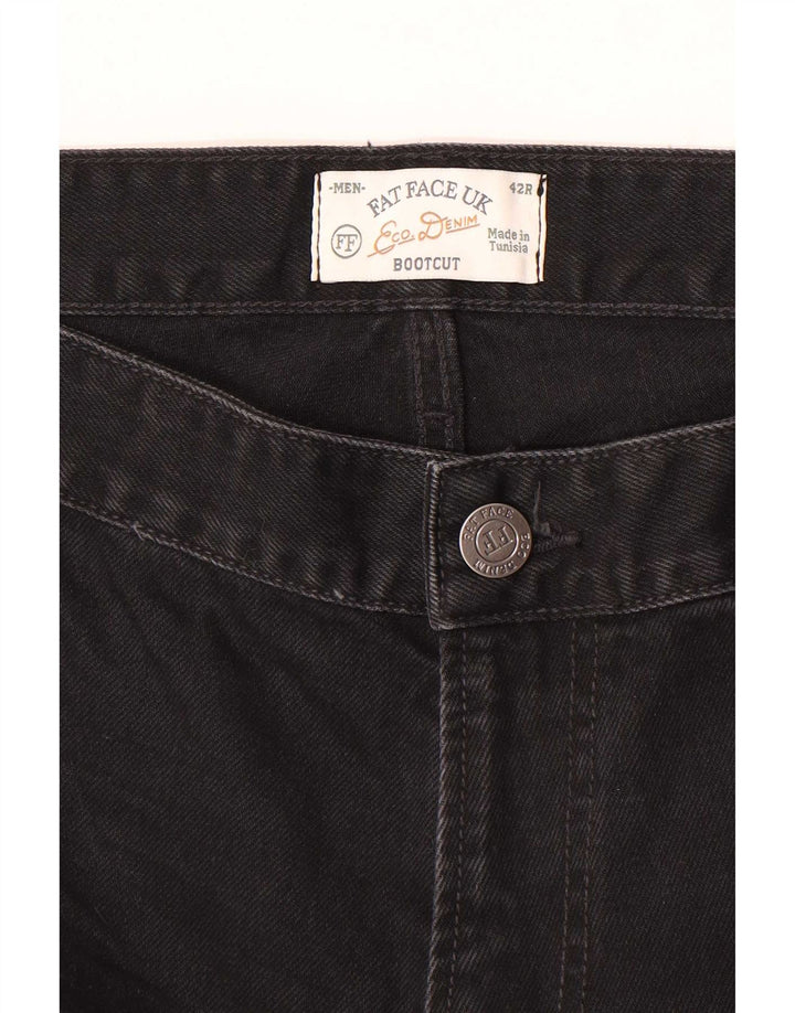 Męskie jeansy Bootcut Fat Face W42 L31 Czarne bawełniane