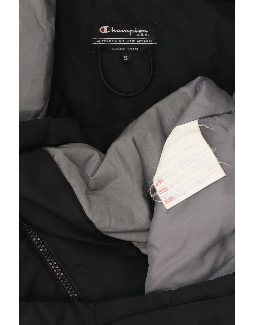 Męska kurtka wiatrówka CHAMPION o luźnym kroju UK 36, mały, czarny poliester