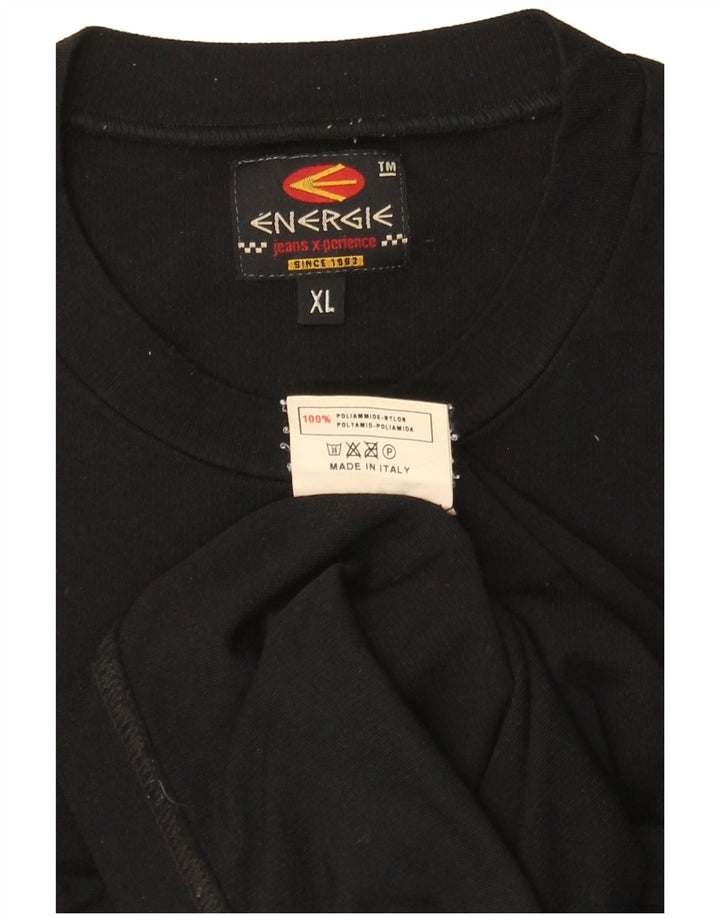T-shirt chłopięcy Energie, 15-16 lat, XL, czarny, poliamid