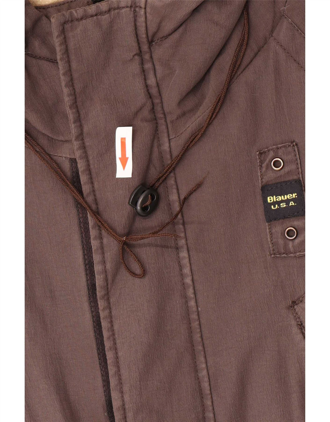 Męska ocieplana kurtka z kapturem Blauer UK 36 Small Brown Poliamid