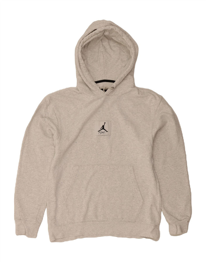JORDAN Mens Hoodie Jumper Small Grey Cotton Vintage Jordan and Second-Hand Jordan from Messina Hembry 