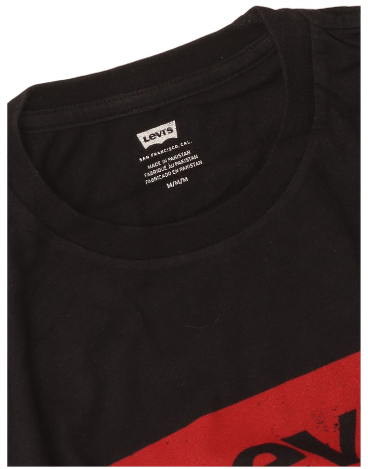 Męski T-shirt z grafiką Levi's, średni czarny
