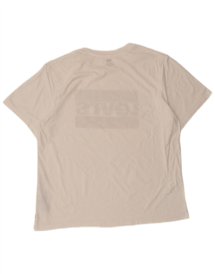 Męska koszulka z grafiką Levi's, góra XL, biała bawełna