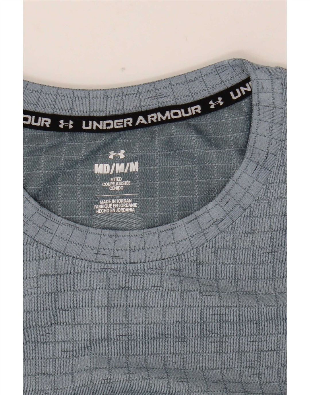 Męski t-shirt z grafiką Under Armour w średnią szarą kratkę