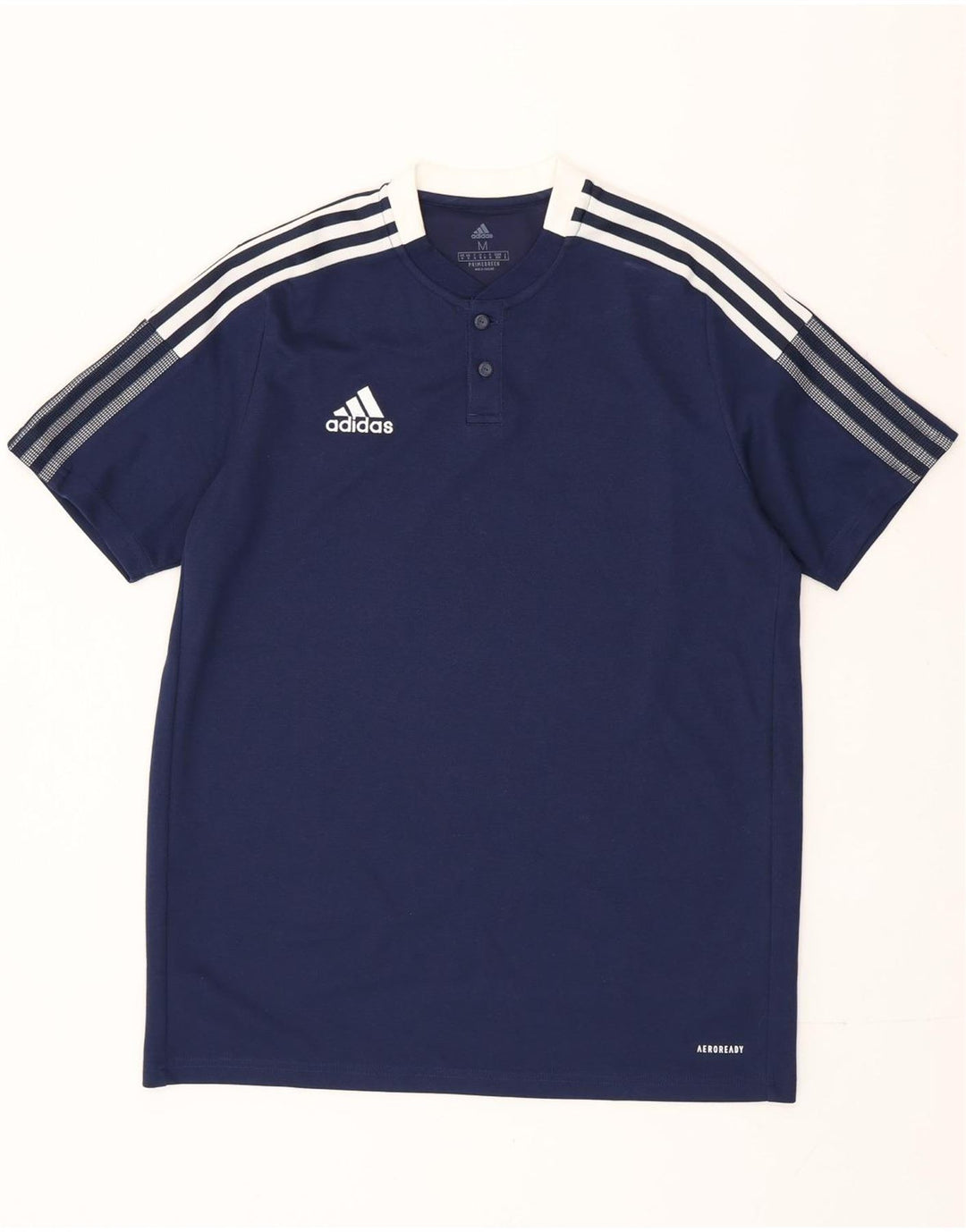 T-shirt męski Adidas Aeroready Top, średni, granatowy, bawełniany