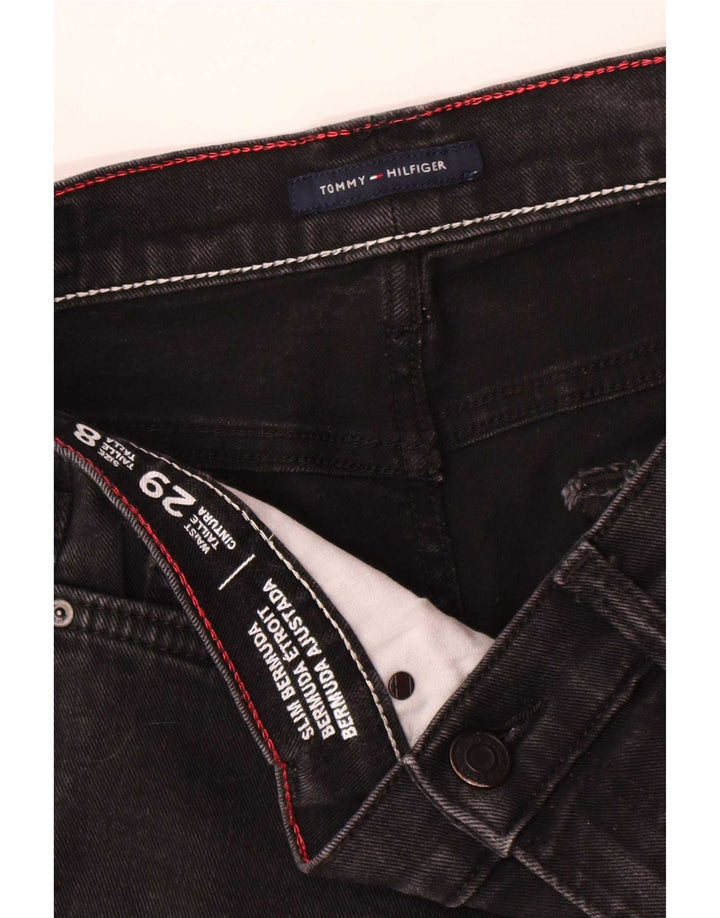 Damskie spodenki jeansowe Tommy Hilfiger Bermudy W29 Średnia czarna bawełna