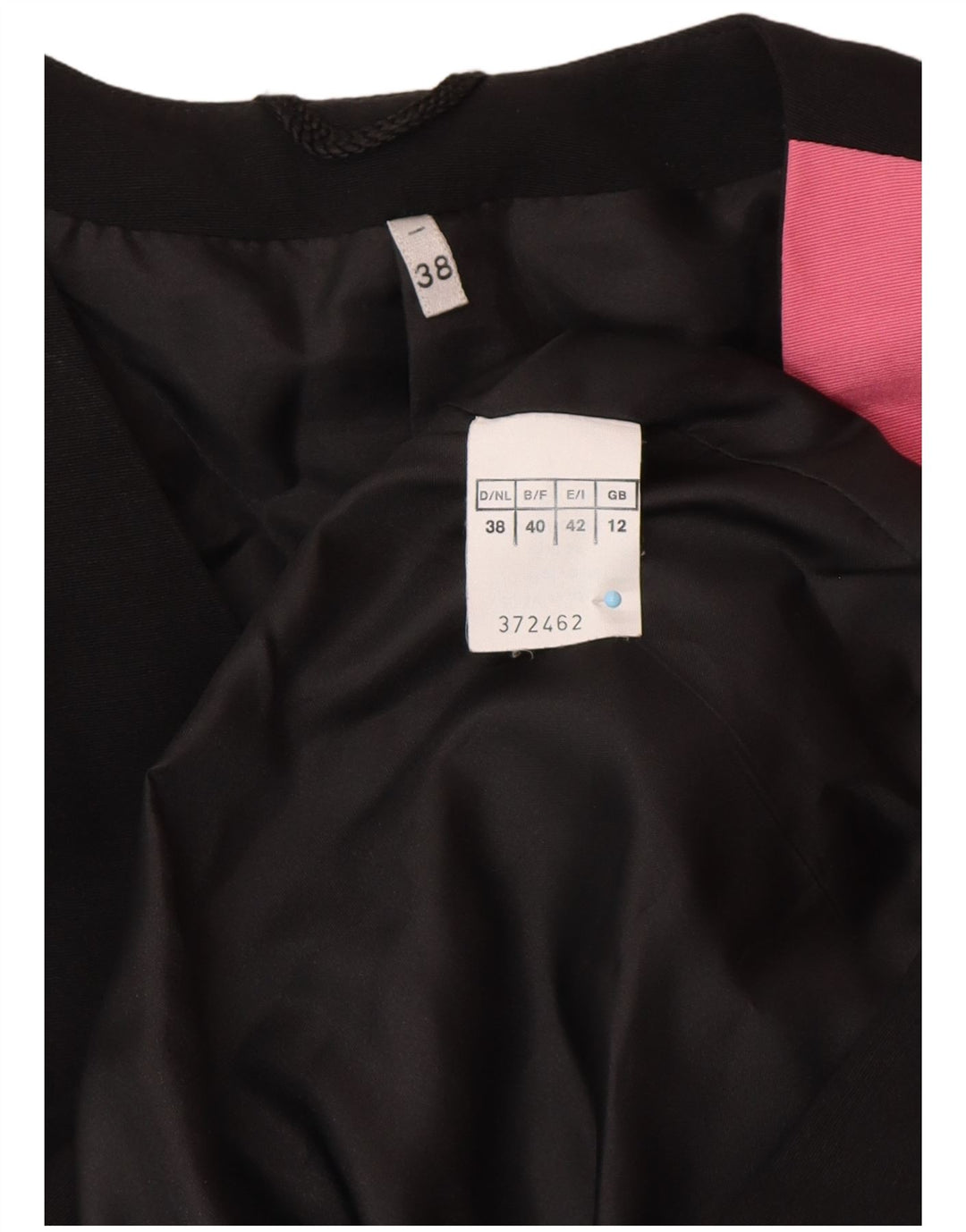 Damska marynarka o przedłużonym kroju VINTAGE UK 12 w kolorze średniej czerni