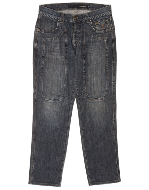 Jeckerson Womens Straight Jeans W32 L29 Blue Cotton