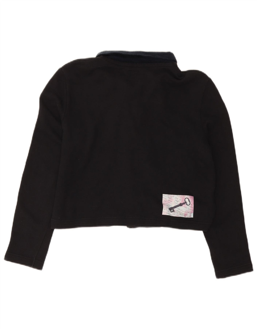 Damska koszulka polo o kroju oversize z grafiką BENETTON UK 10, mała czarna