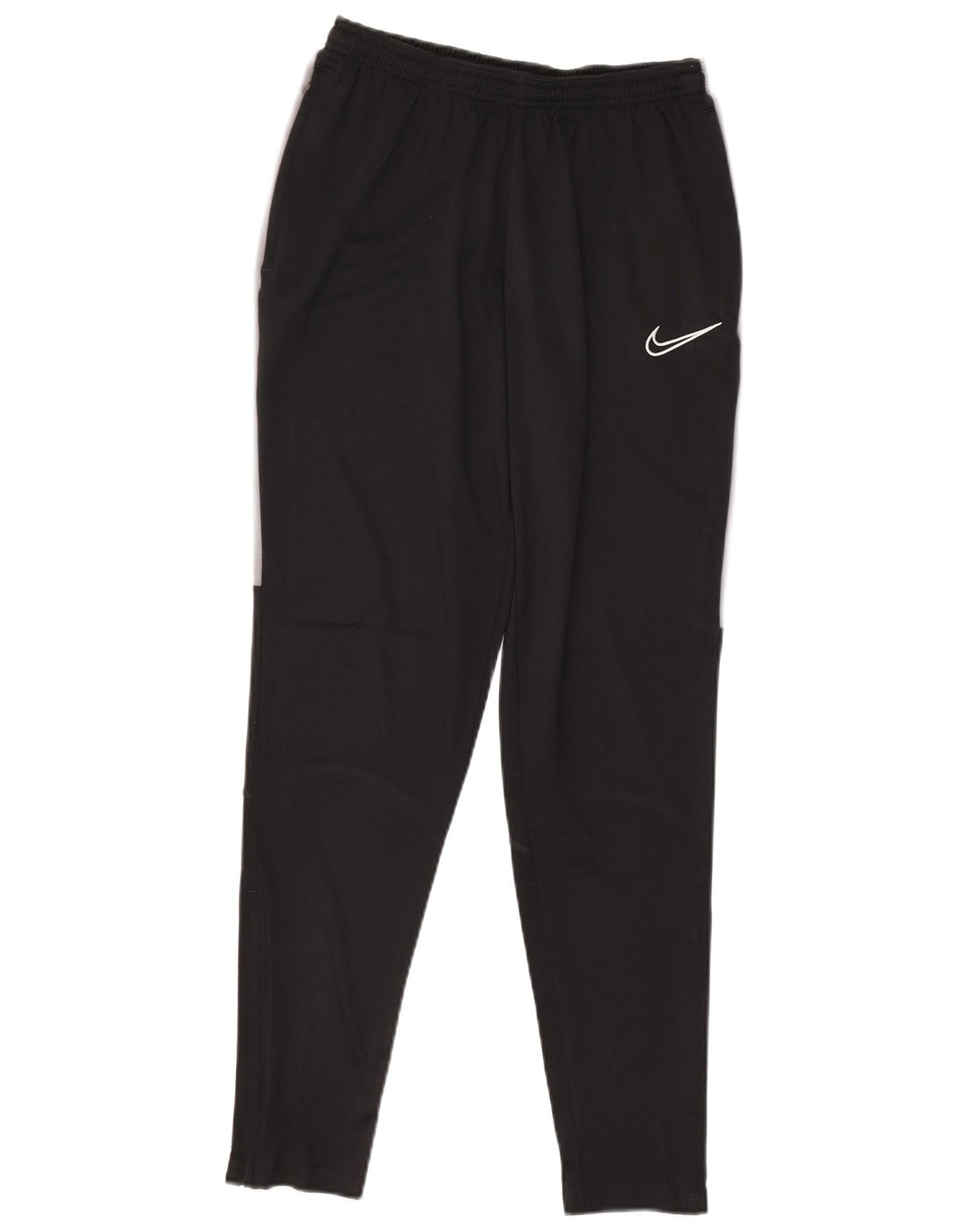 Męskie spodnie dresowe Nike, średniej wielkości, czarne, z blokami kolorów, poliestrowe, sportowe