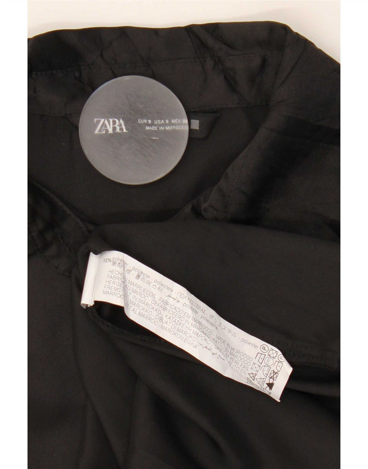 Damska bluzka koszulowa oversize Zara UK 10, mała, czarna, poliester