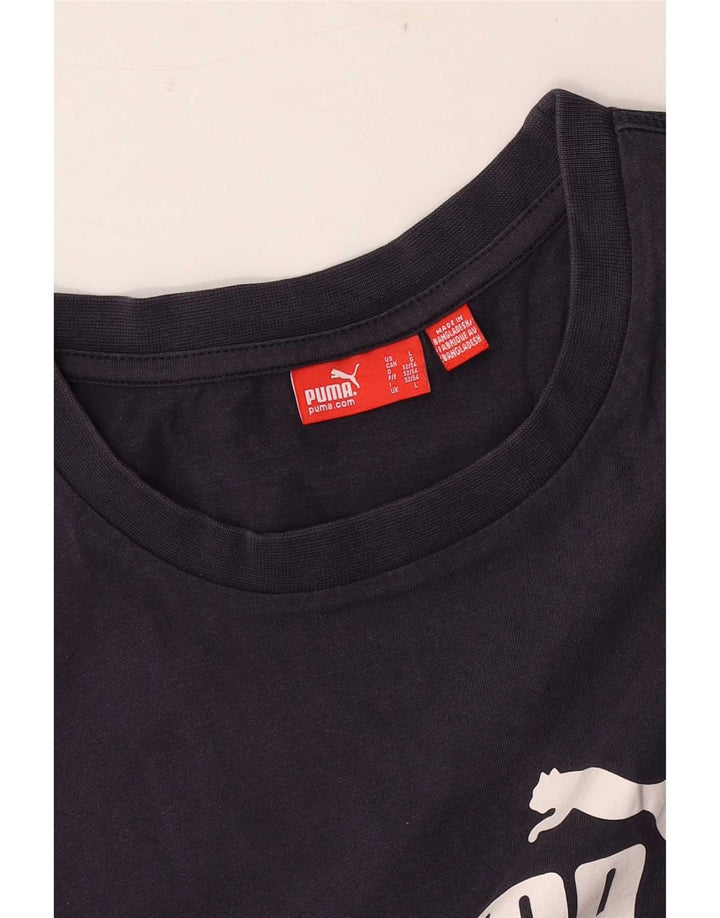 Męska kamizelka z grafiką Puma, duża, granatowa