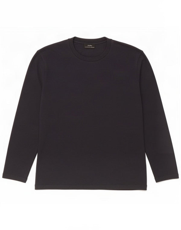 Zara Mens Top Long Sleeve Medium Navy Blue Cotton