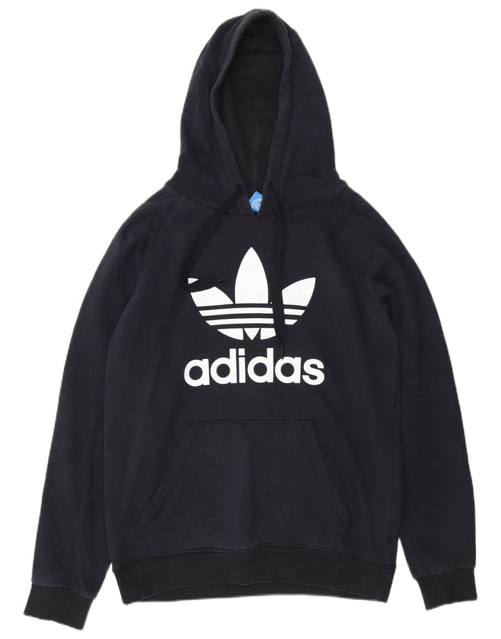 Męska bluza z kapturem Adidas Graphic, średnia czarna, bawełniana