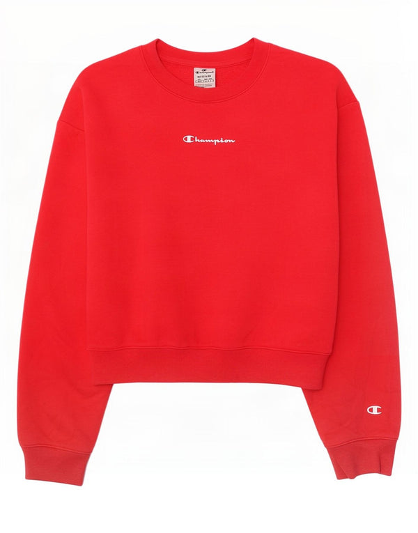 Damska bluza Champion Graphic Crop Sweatshirt UK 14 Średnia czerwona bawełna
