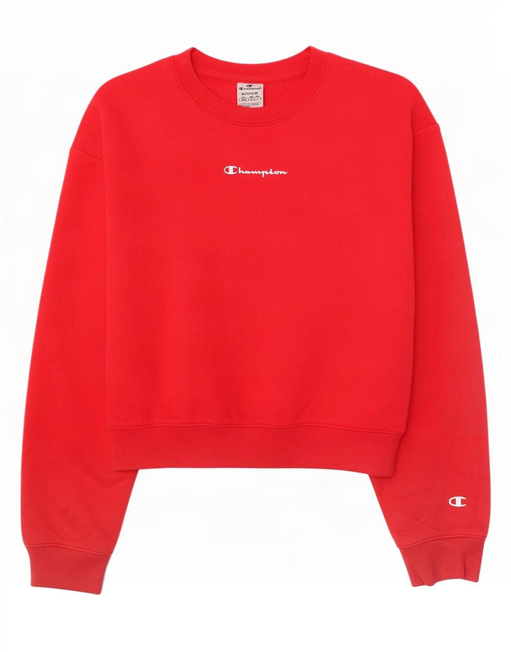 Damska bluza Champion Graphic Crop Sweatshirt UK 14 Średnia czerwona bawełna