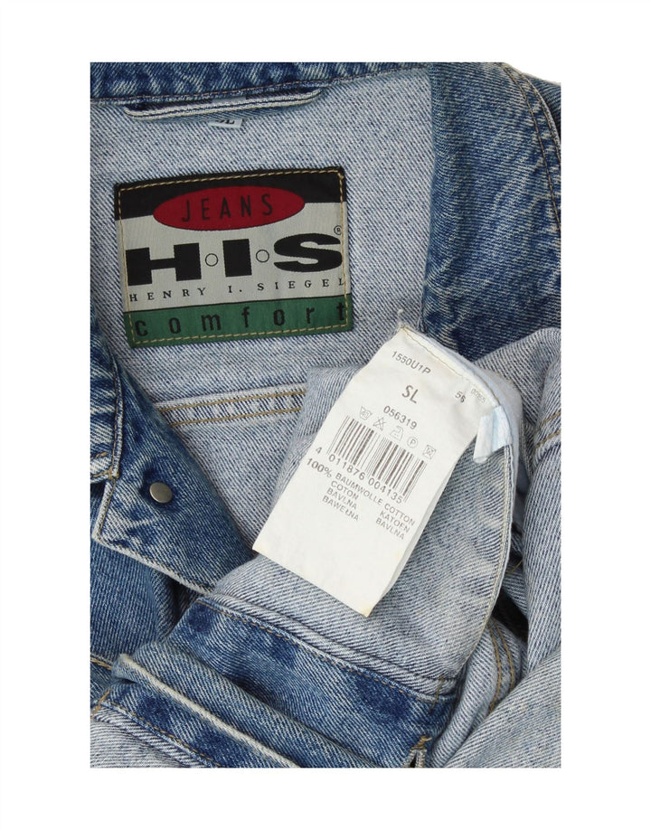 H.I.S Mens Denim Jacket UK 40 Large Blue Cotton Vintage H.I.S and Second-Hand H.I.S from Messina Hembry 