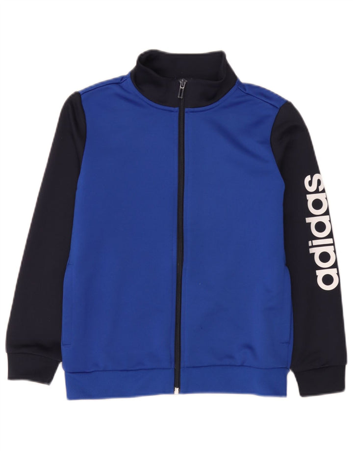 Chłopięca kurtka dresowa Adidas Graphic 9-10 lat w kolorze niebieskim