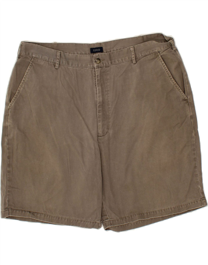 IZOD Mens Chino Shorts W40 XL Grey Cotton Vintage Izod and Second-Hand Izod from Messina Hembry 