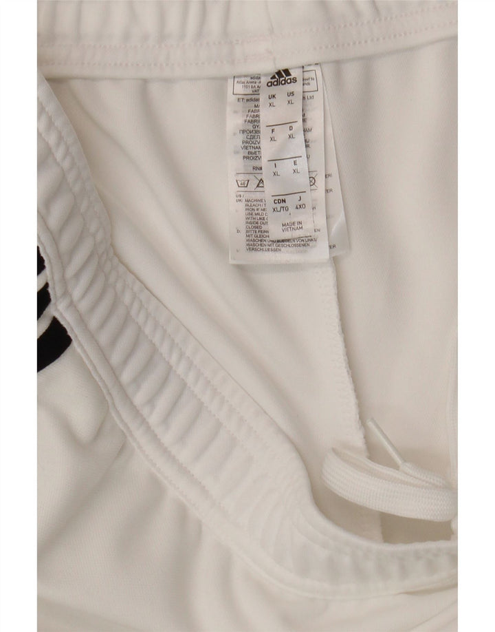 Męskie spodnie dresowe Adidas Climacool XL, białe, poliestrowe