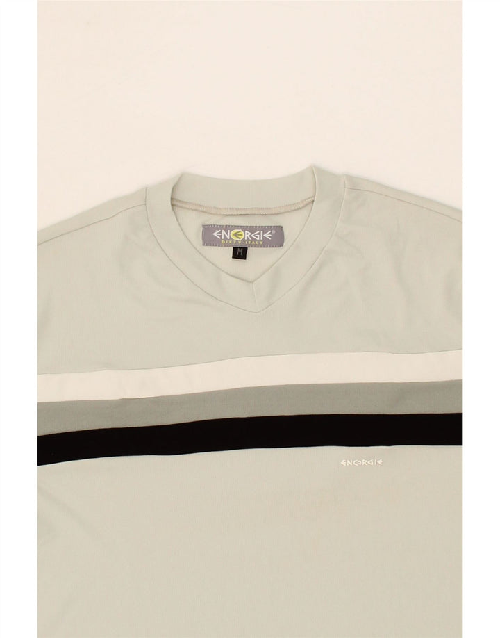 ENERGIE Boys T-Shirt Top 10-11 Years Medium Grey Colourblock Polyamide Vintage Energie and Second-Hand Energie from Messina Hembry 