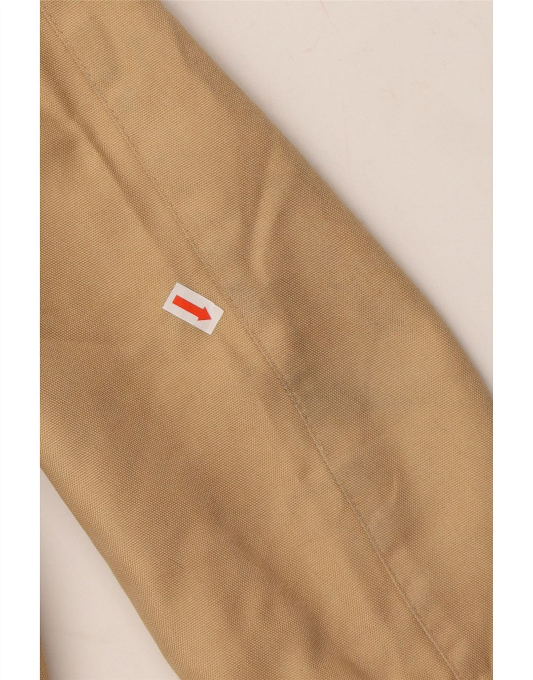 VINTAGE Womens Hooded Windbreaker Jacket UK 12 Medium Beige Cotton Vintage Vintage and Second-Hand Vintage from Messina Hembry 