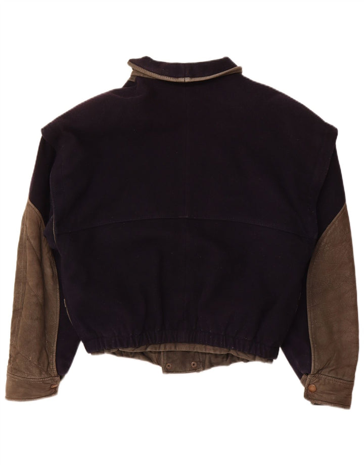 Damska kurtka bomberka VITTORIO FORTI IT 46 duża granatowa wiskoza