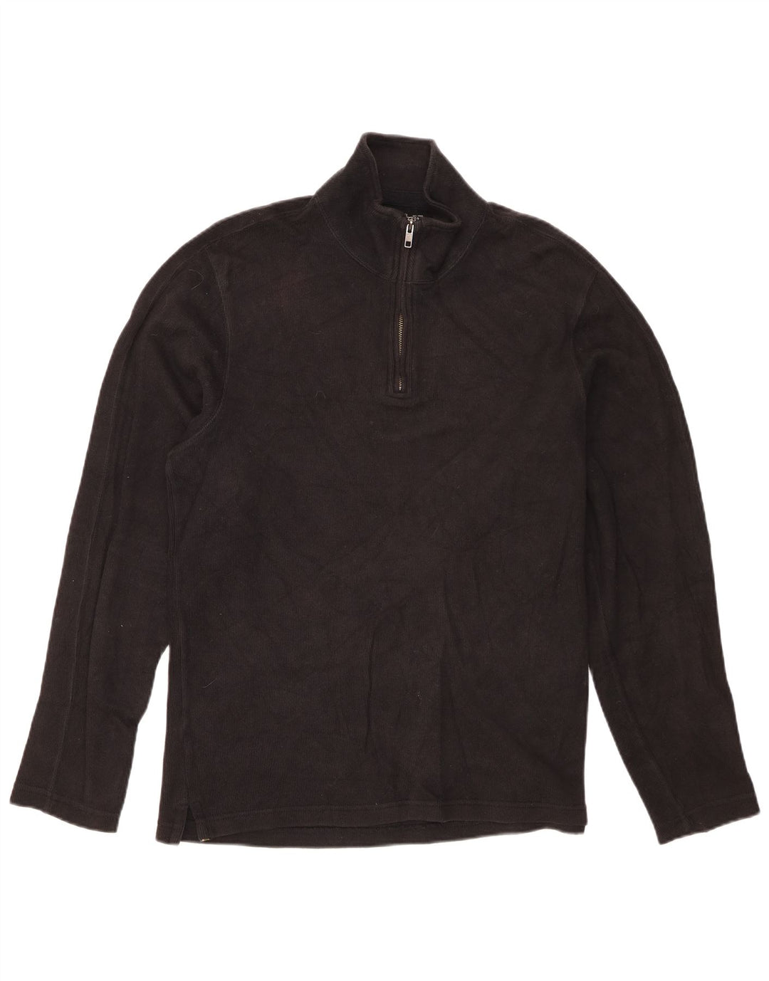 Męski sweter z zamkiem błyskawicznym Eddie Bauer, średniej wielkości, czarny, bawełniany