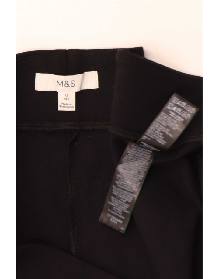 Damskie spodnie dresowe Marks & Spencer UK 22 3XL Czarna wiskoza