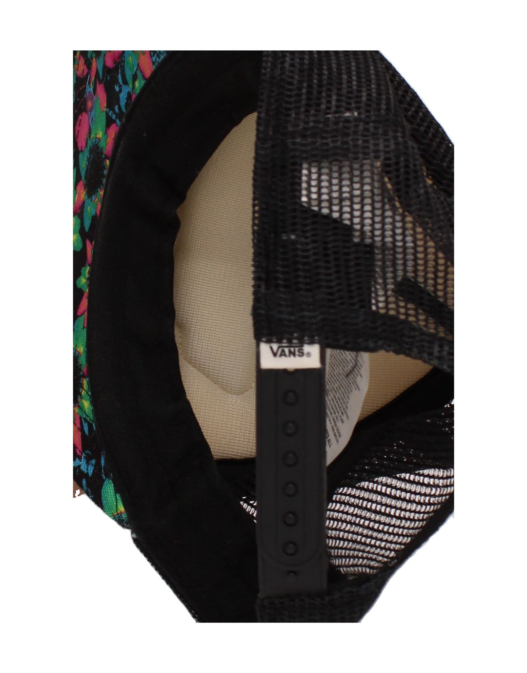 VANS Mens Graphic Trucker Cap One Size Black Colourblock Cotton Vintage Vans and Second-Hand Vans from Messina Hembry 