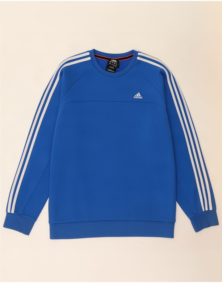 Adidas Męska Bluza Sweter Duża Niebieska Bawełniana