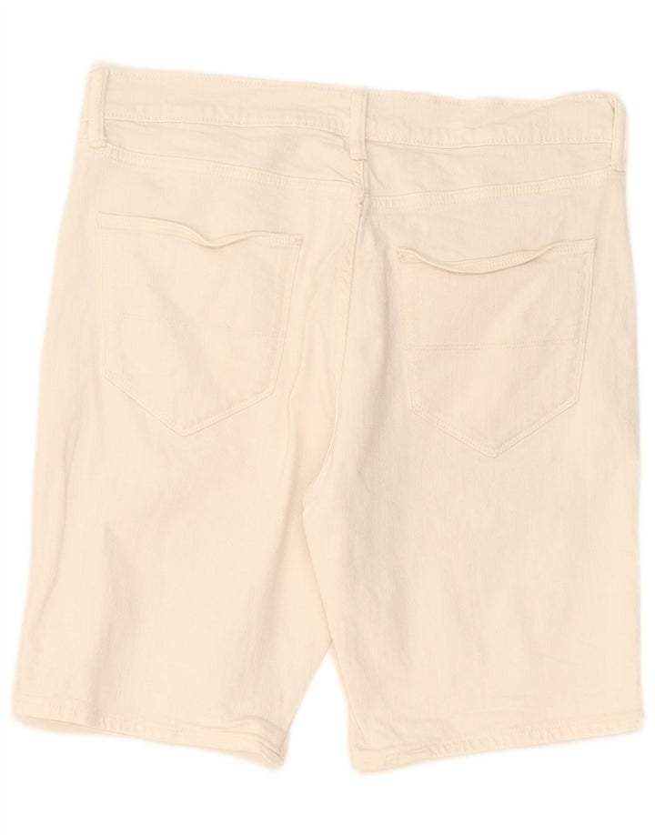 Marks & Spencer Męskie spodenki jeansowe W32 Średniobiała bawełna