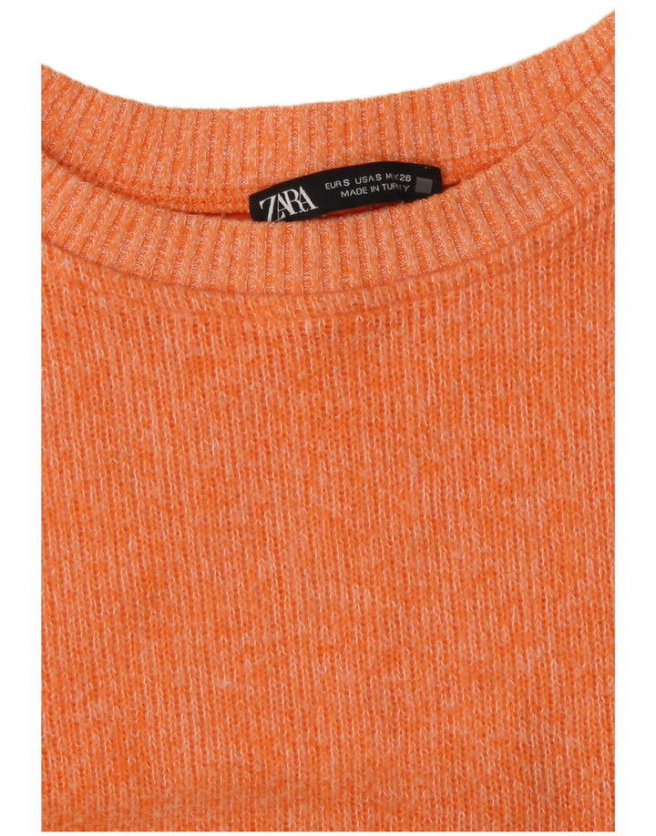 Damski top oversize Zara z długim rękawem, UK 10, mały, pomarańczowy